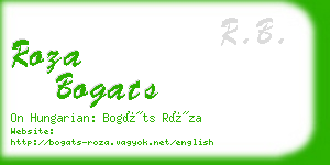 roza bogats business card